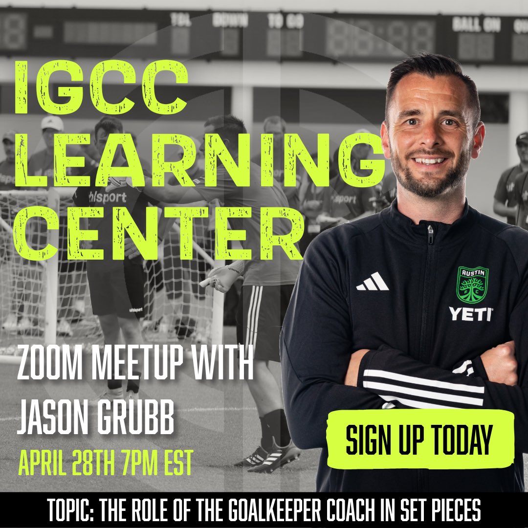 Join Goalkeeper Coach @PhilWheddon and Assistant Coach at Austin FC, @jasongkgrubb for our April IGCC LEARNING CENTER Monthly Webinar this Sunday at 7pm EST on zoom. 

internationalgoalkeepercoaches.com/igcc-learning-…

#gkunion #goalkeeping #gkeducation #gkcoach