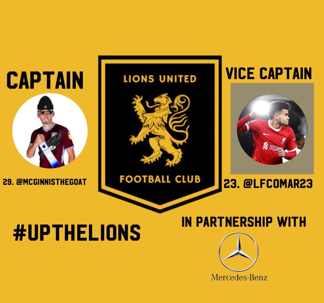 Lions United FC (ENDED) (@lionsutdfcft_) on Twitter photo ๐จANNOUNCEMENT: From next season, <a href="/mcginnisthegoat/">mcginn and tonic</a> will be our captain with <a href="/LFCOmar23/">๐๐ถ๐ช๐ป</a> being his Vice-Captain!
UP THE LIONS!! ๐ฆ ๐ค๐ ๐จANNOUNCEMENT: From next season, <a href="/mcginnisthegoat/">mcginn and tonic</a> will be our captain with <a href="/LFCOmar23/">๐๐ถ๐ช๐ป</a> being his Vice-Captain!
UP THE LIONS!! ๐ฆ ๐ค๐