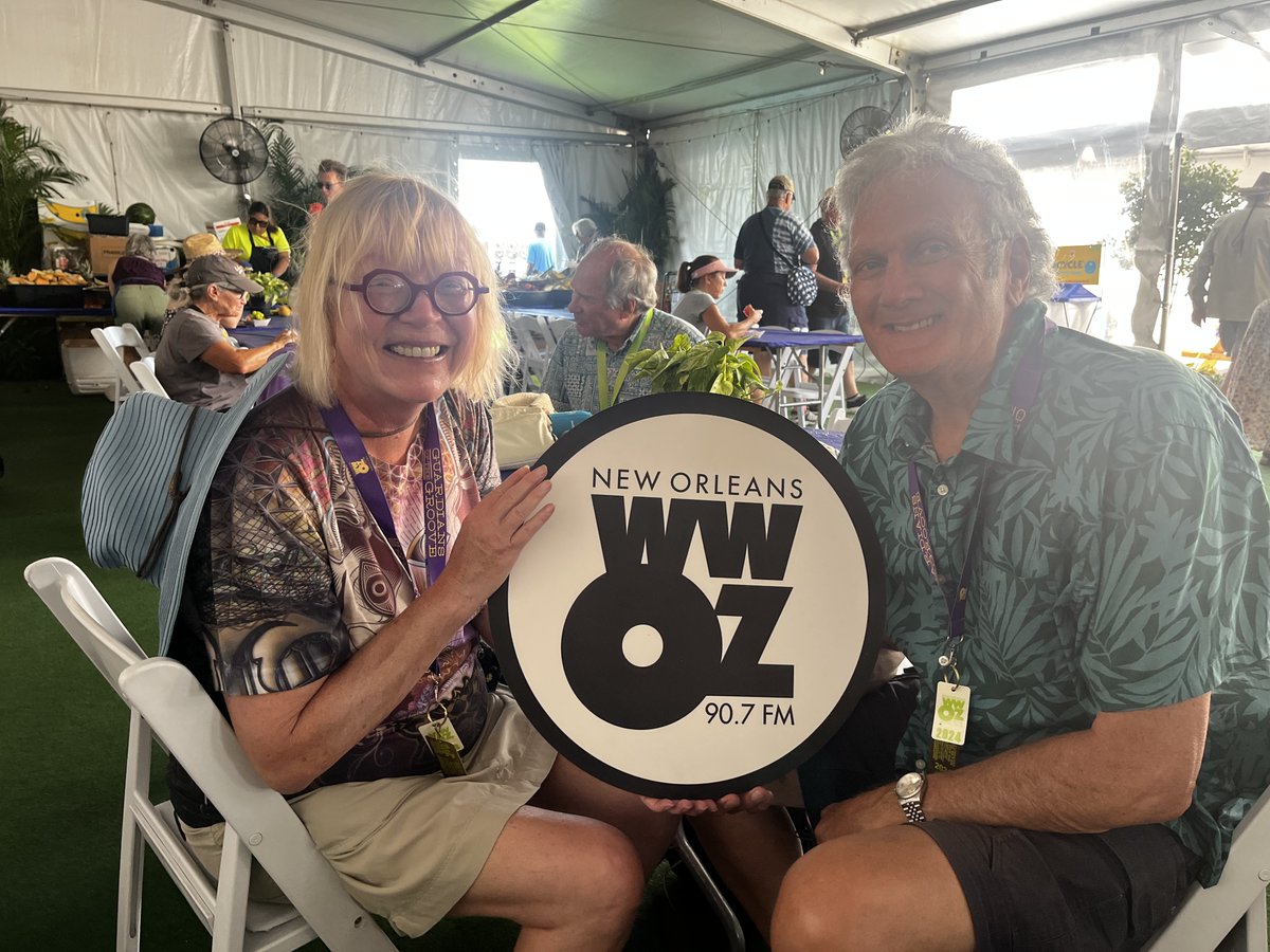 Guardians of the Groove hanging out at the WWOZ Hospitality Tent on Day 1 of #JazzFest! Tag us here or on Instagram and we'll share more of your happy faces throughout the coming days 😎