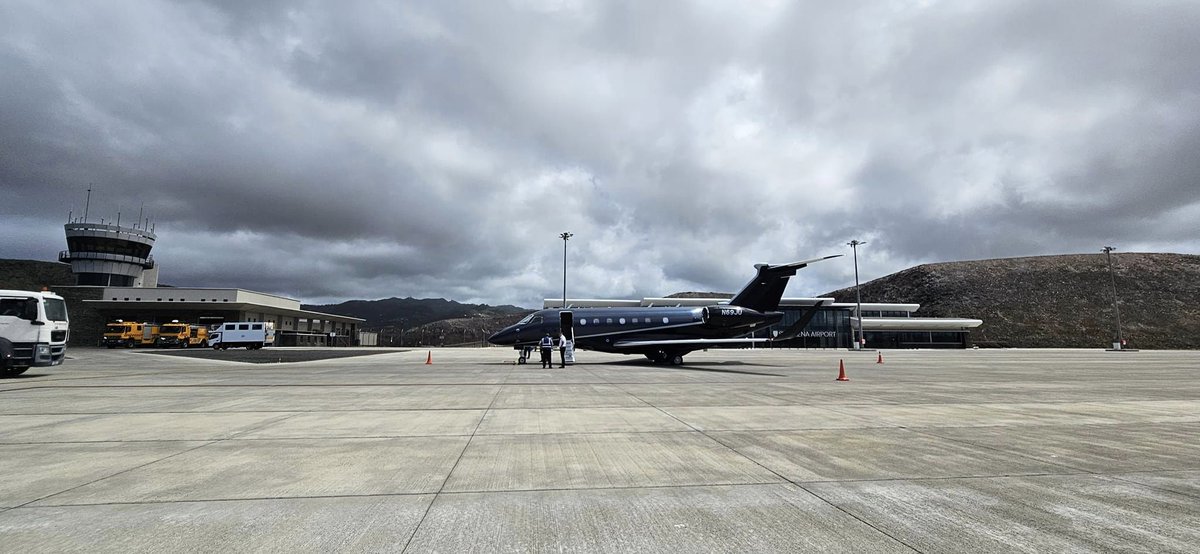 Nice to see another Embraer jet has dropped in on St Helena. This time the Praetor 600 a super-midsize business jet that offers a nonstop range of 4,018 nm (7,441 km) at long-range cruise speed, making it very popular on the London - New York route. @embraer