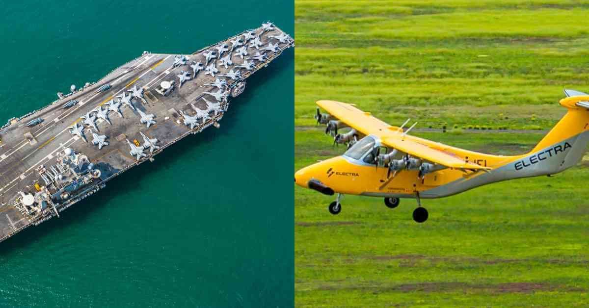 U.S. Navy has contracted Electra to explore the potential of Electra’s eSTOL aircraft. 

Check out this article 👉marineinsight.com/shipping-news/… 

#USNavy #eStol #Aircraft #Maritime #MarineInsight #Merchantnavy #Merchantmarine #MerchantnavyShips