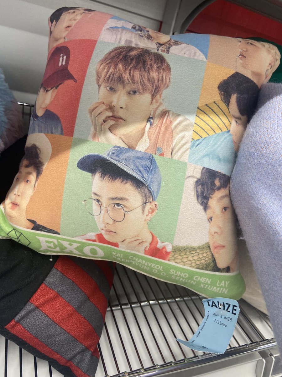 exo pillow at thriftstore HEJP ME