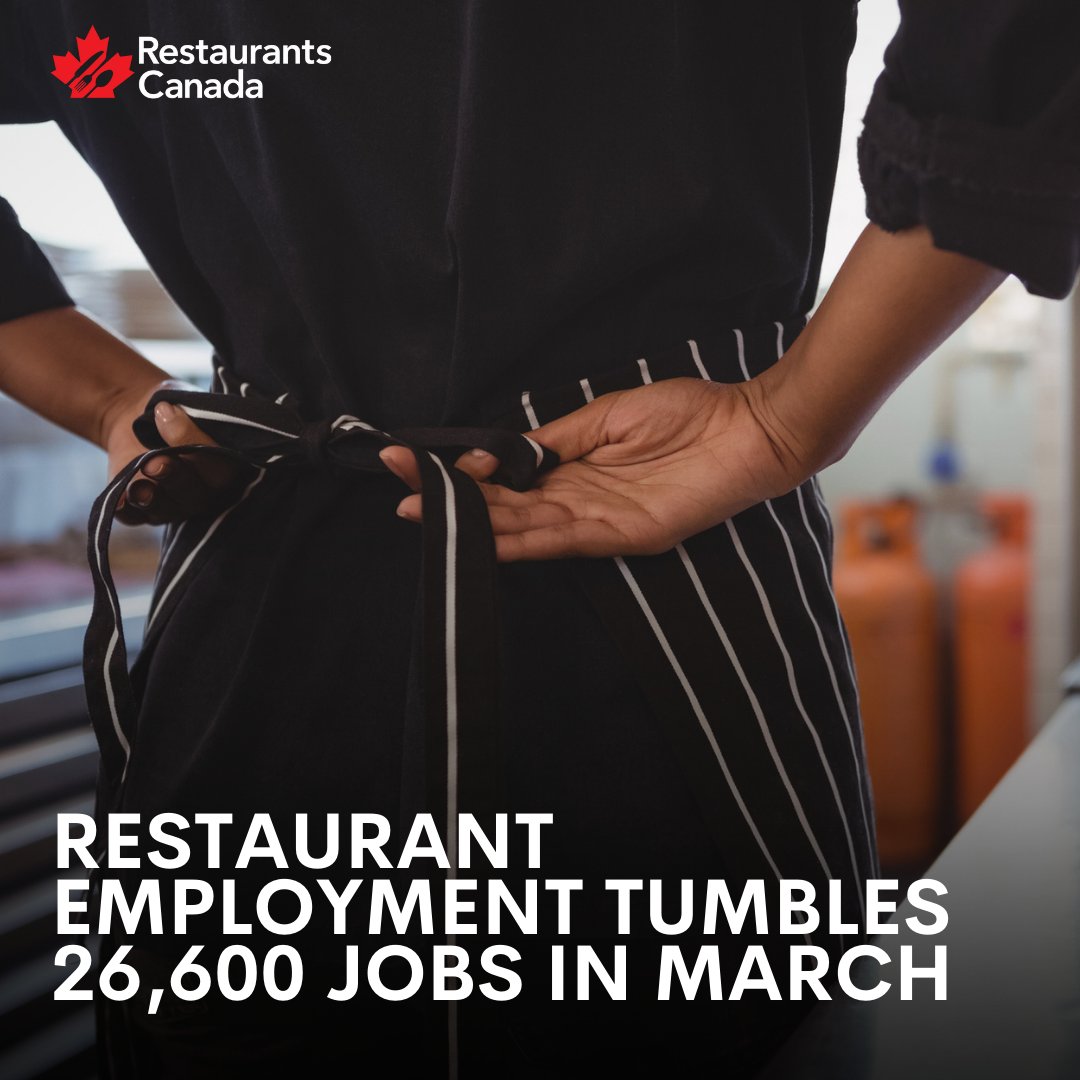 Canada’s restaurant and accommodation industry shed 26,600 jobs in March compared to February — the largest job loss of any major industry. Learn more from our Economist's Notebook, here: bit.ly/3U1UPk0