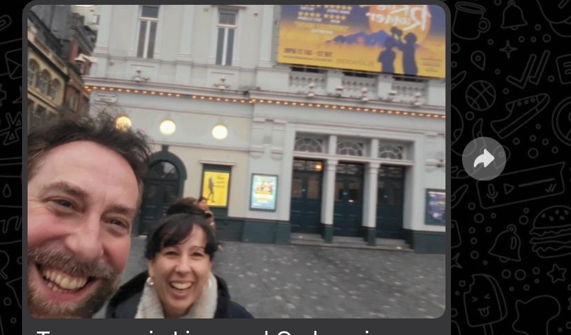 Look who bumped into each other!!! None other than our very own roses <a href="/D_Kouma/">Daphne Kouma</a> in The Kite Runner. Graham Elwell is currently in rehearsals @theroyalcourtstudio space, both were seen in Liverpool this week. Have fun guys!
#actorslife #theatre #FunTimes