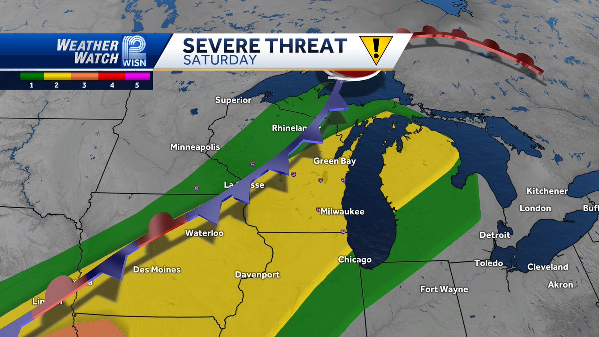 The latest SPC outlook for Saturday still has us watching for severe potential. This is all going to ride on timing of that front to the west. #staytuned