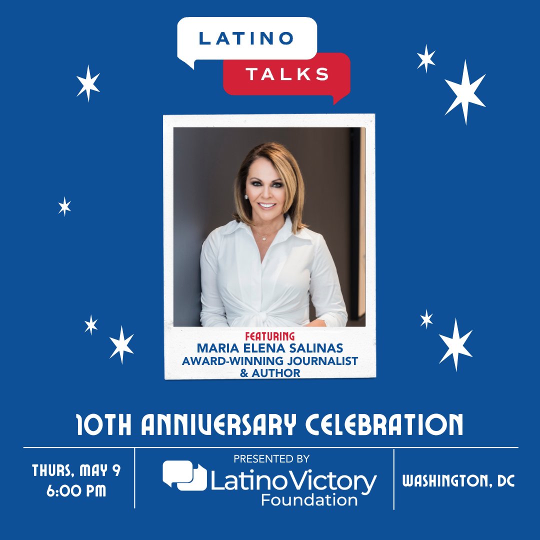 .@MariaESalinas, award-winning journalist and author, will join us at #LatinoTalks in just two weeks to share how she's dedicated her life and career to empowering the Latino community. You won't want to miss it! Get your tickets ⬇️ secure.actblue.com/donate/latinot…