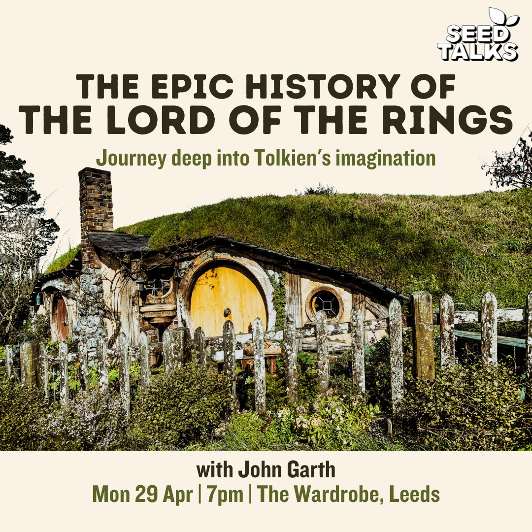 Join me for a journey deep into Tolkien's imagination and the epic history of The Lord of the Rings. With @SeedTalks, Monday, at The Wardrobe, Leeds. Just a few tickets left… eventbrite.co.uk/e/the-epic-his… #Tolkien #LotR @wardrobeleeds