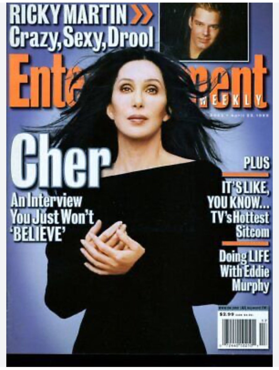 2024 Rock and Roll Hall of Fame inductee #Cher on the cover of Entertainment Weekly this week 25 years ago. #ROCKANDROLLHALLOFFAME