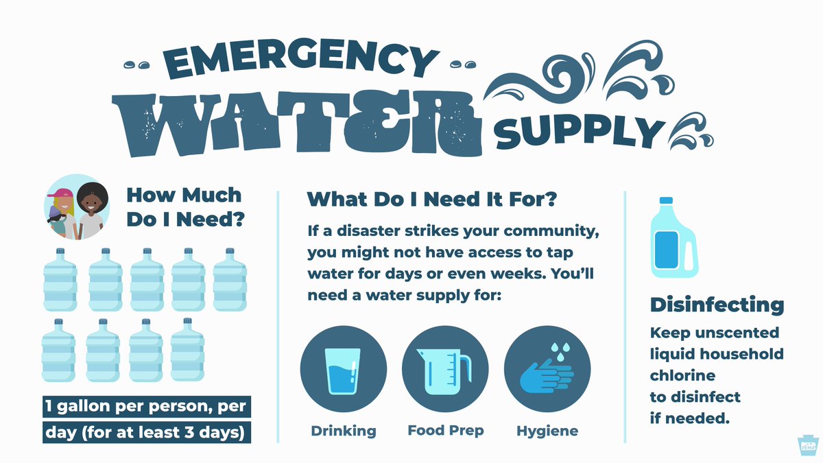 Grocery shopping for the week? 🛒 Grab a gallon or two of bottled water to add to your emergency water stash. 🚰🤘