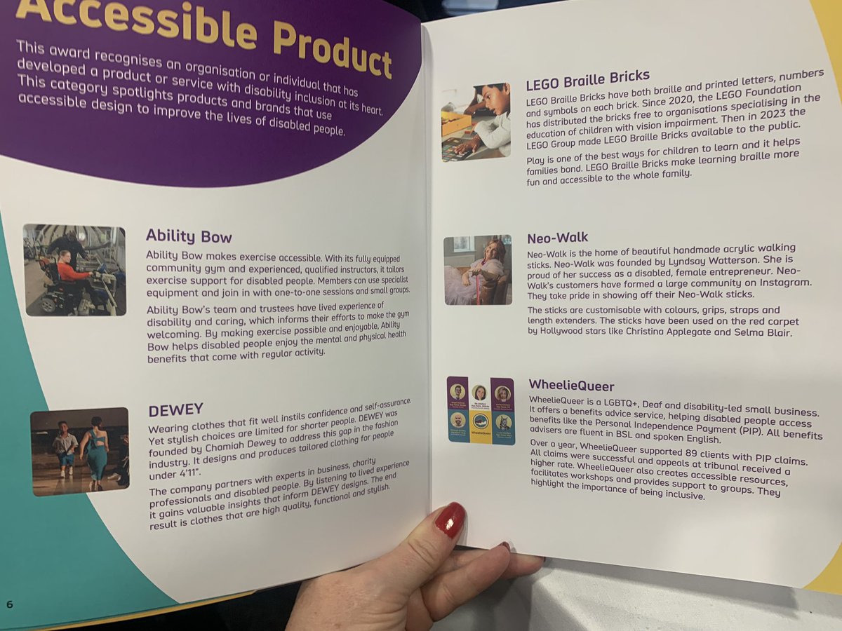 The Govt suggests disabled people don’t want to work. Are they having a laugh??? Look at the disabled-led businesses in the Accessible Product category at the #scopeawards Congrats to Lego Braille Bricks