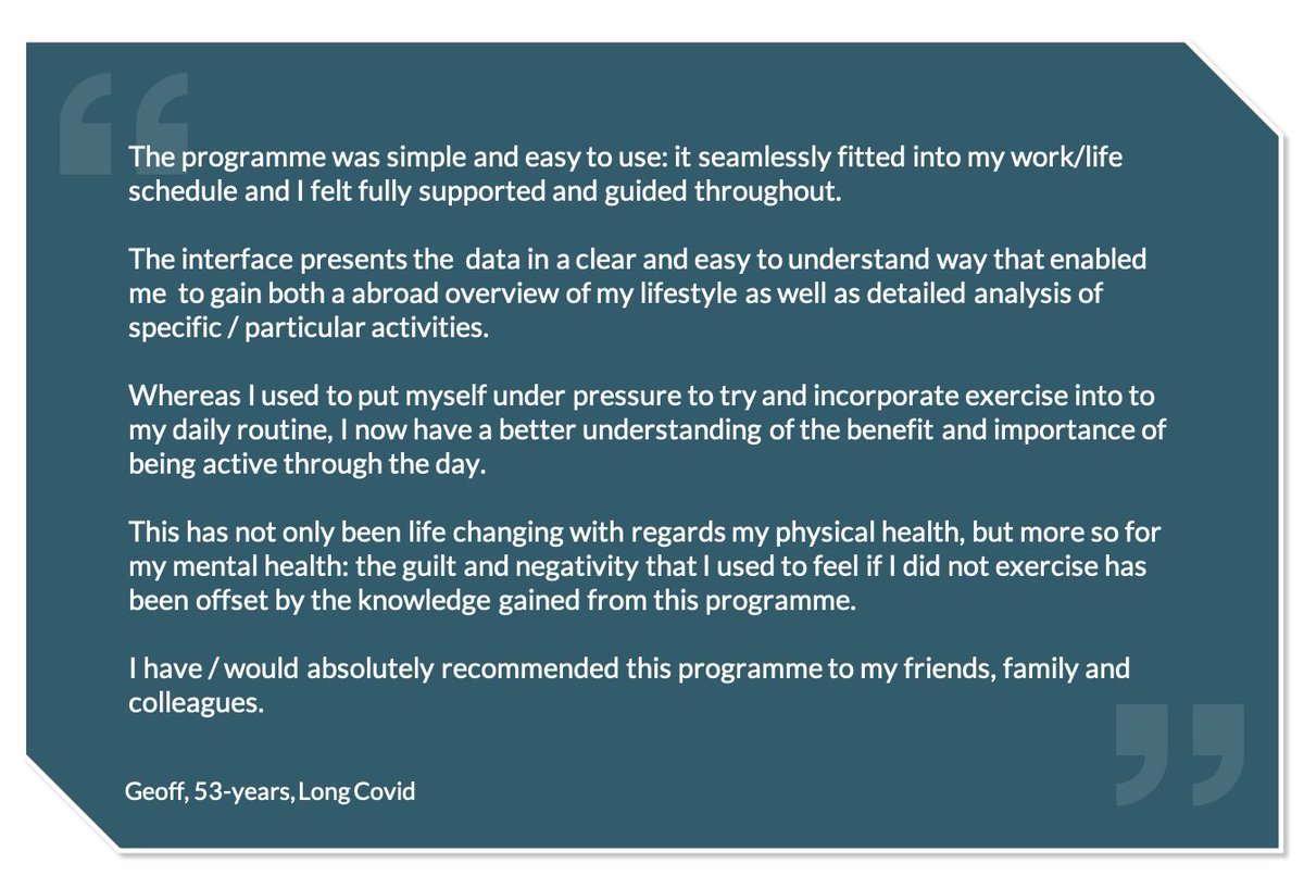 The testimonial we received today perfectly demonstrates why we need to rethink exercise and harness everyday movement. As Geoff says, shifting the approach can change peoples’ lives, and this is true regardless of what condition they have!