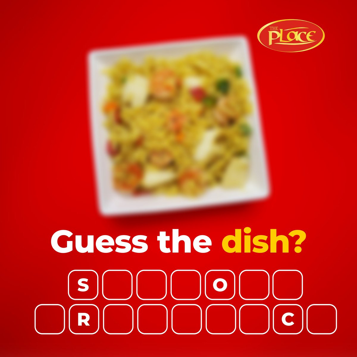 Wrap up your Thursday with a tantalizing brain teaser! 

Can you guess the dish? 

Challenge your taste buds and join the excitement! 

#EveningTeaser #FoodieFun #GuessTheDish #theplacetobe #theplacefoodng #wordriddle #goodfood #goodmood