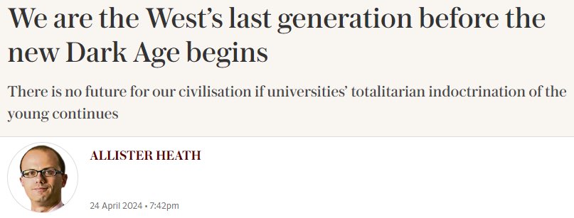 Every course organiser at every British university: “Please, please, please have a quick look a the core readings for next week, there’s only two of them.” Newspaper columnist: “Totalitarian indoctrination of the young continues!” (H/t @ProfTimBale)