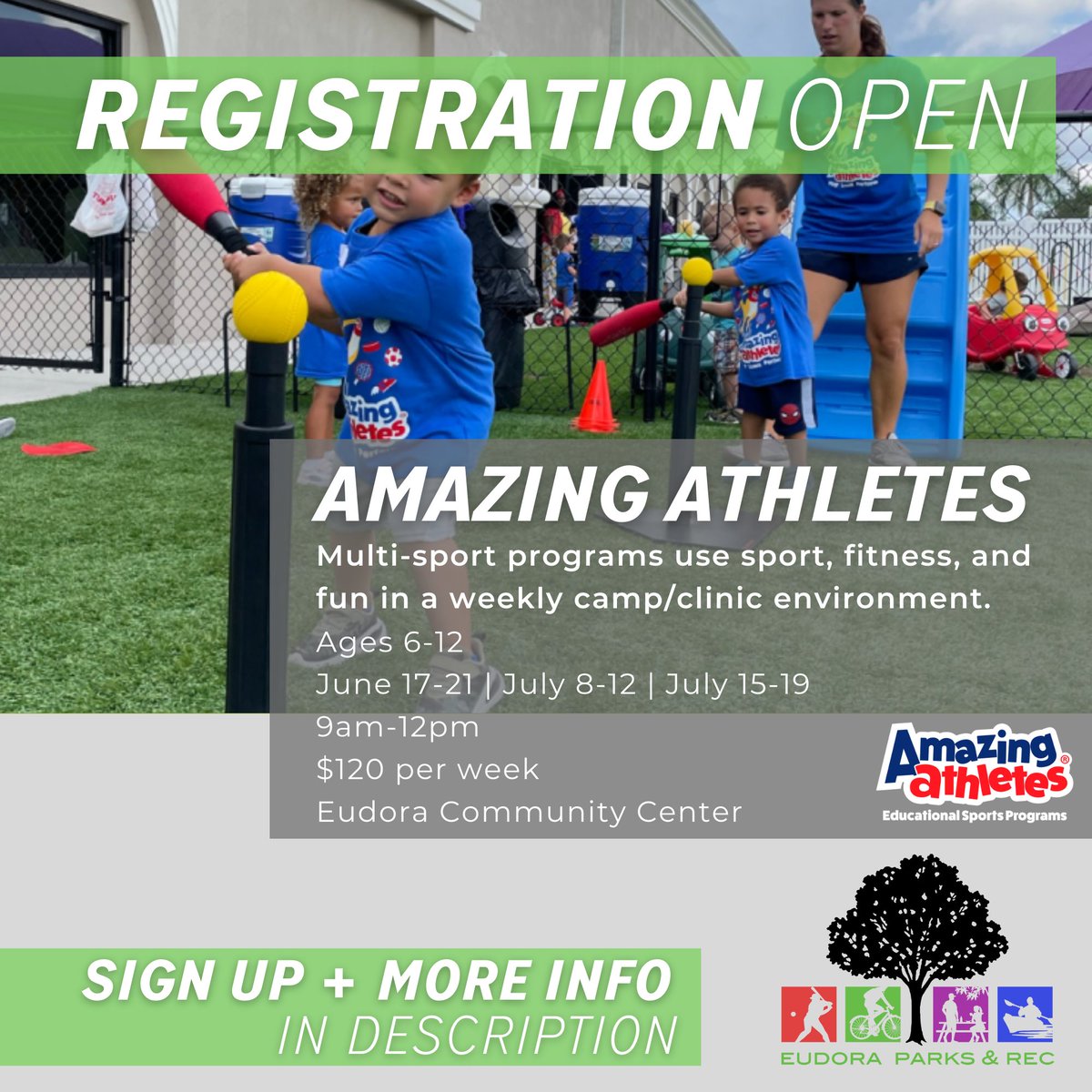 We introduce the fundamentals of 10 different sports in a nurturing and non-competitive environment, helping kids gain greater confidence while learning to combine fitness with fun.    Go to jarvisregister.com/default.aspx?o…… to sign up!