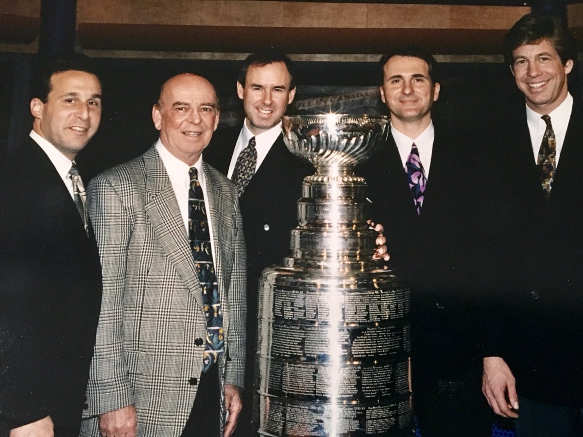 A group of us were thrilled to have our picture taken with a hockey icon. It was nice the Stanley Cup was there too.The soundtrack of the game and the country. Love and respect. Godspeed Bob.