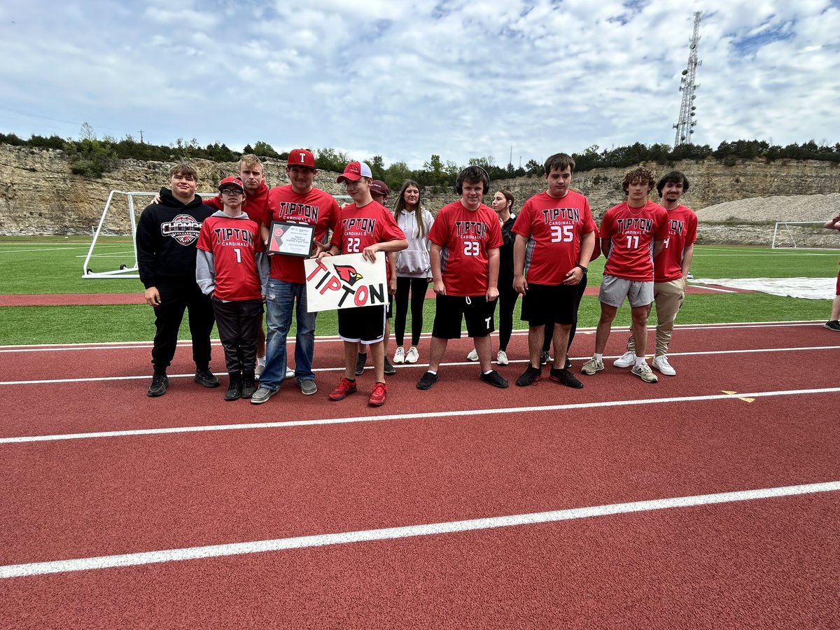 Tipton Unified Special Olympics track team brings home 2nd place today!! 
#generationunified #InclusionMatters 
@TiptonRVIdist