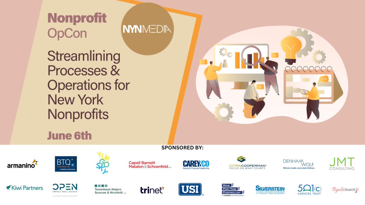 Join the conversation on streamlining processes & operations at New York’s nonprofits on June 6th! RSVP here: bit.ly/3VIOfkV