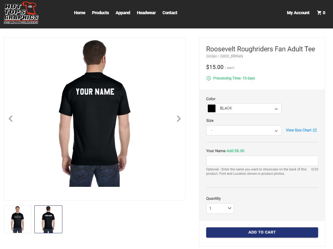 Topsgraphics's tweet image. Some very EXCITING NEWS for our fellow Roosevelt Roughriders! We have gone through and revamped our Roosevelt Gear Store and have made it even better than before! 📷
You now have the option to customize, yes you read that right....CUSTOMIZE!!! 
hottopsgraphics.com