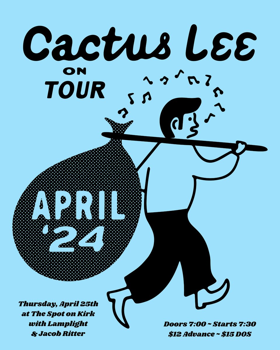 TONIGHT at The Spot on Kirk! Cactus Lee Lamplight Jacob Ritter Thursday, April 25th, 2024 Doors 7:00PM | Starts 7:30PM Advance $12 | Day of Show $15 Tickets here: events.wsls.com/e/cactus-lee-l…