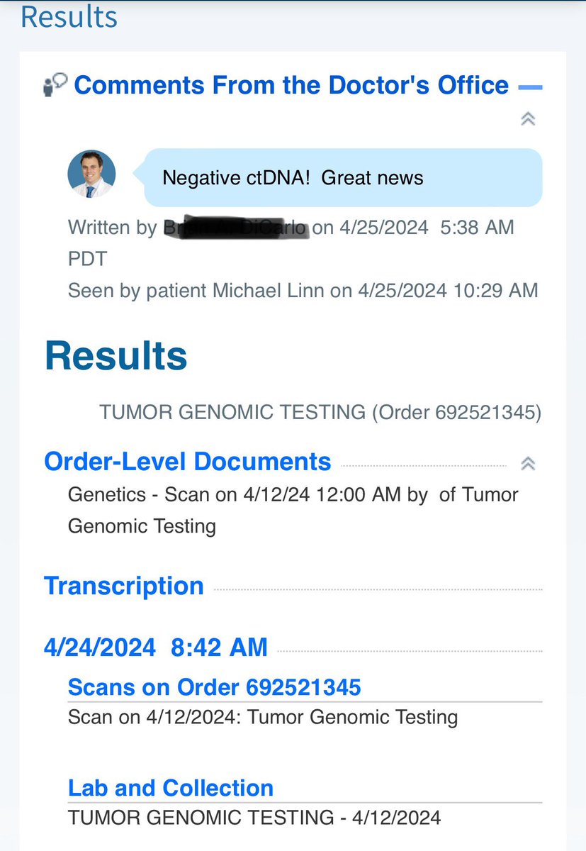 What better way to pick me up than confirming my remission will continue on?

CtDNA tests for my mutation didn’t exist during my first remission. This helps me both physically and mentally. 

Improving cancer care keeps me hopeful.

#thankscancer #melanoma #mentalhealth