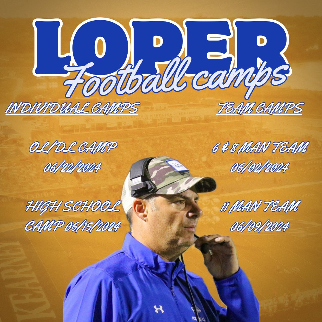 Looking for guys who love the process and WANT to become a Loper! Please fill out the questionnaire in my bio, drop your HUDL tape, and COME CAMP WITH US! #TeamOverMe #DDT