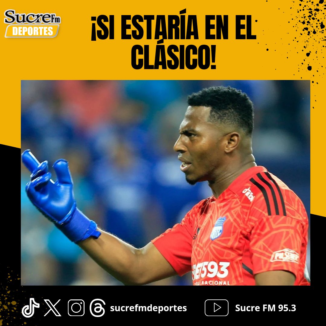 ¡PEDRO ORTIZ JUGARÍA EL CLÁSICO!🇪🇨⚽️

Si bien el portero salió lesionado del último partido ante #SDAucas,  @Jrnochi dió a conocer que Ortiz no está descartado para el domingo.

'El jugador quiere estar para ese partido'

 #DeportesEnSucreFM