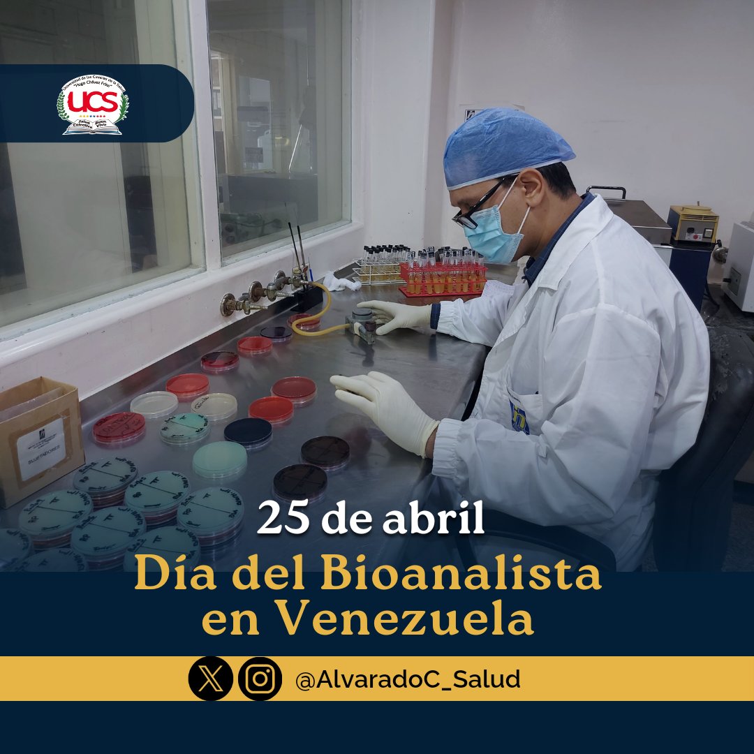 Hoy celebramos el Día del Bioanalista, en honor al natalicio del científico venezolano, Rafael Rangel; desde la UCS honramos a todas y todos estos profesionales que están en primera fila del equipo de especialistas del sistema de salud porque sin análisis no hay diagnóstico.