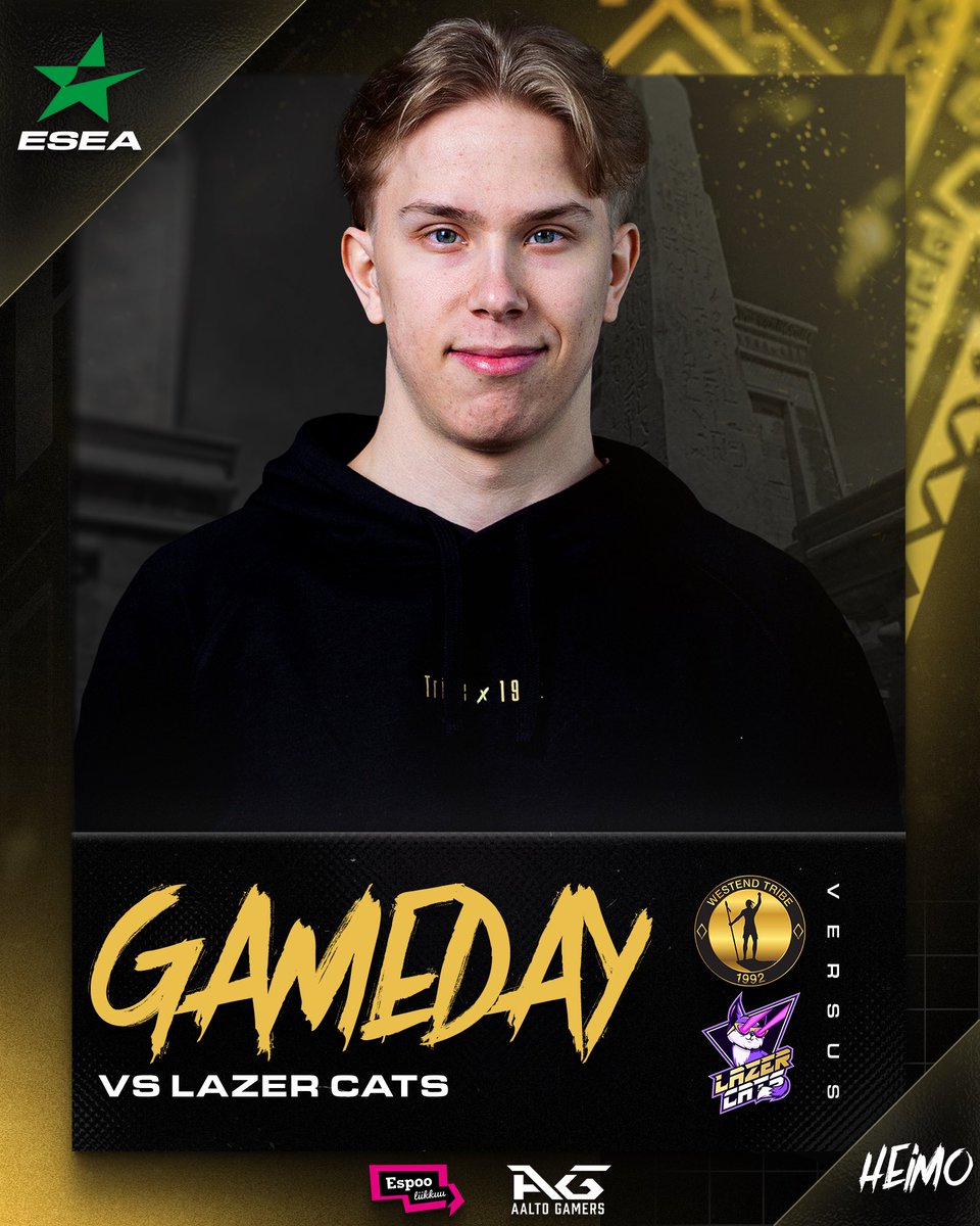 PELIPÄIVÄ!🔫 🏆 @ESEA Main 🕘 21:00 🆚 @lzrcats 📺 twitch.tv/heimoesports 🎙️ @kristolindfors #HEIMO #esportsfi