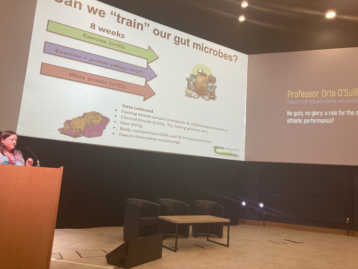 'No guts, no glory'? Such an interesting talk at #DCNINutrition conference on the role of the microbiome in athletic performance from Prof Orla O’Sullivan @OrlaOS @teagasc @Pharmabiotic @VistaMilk