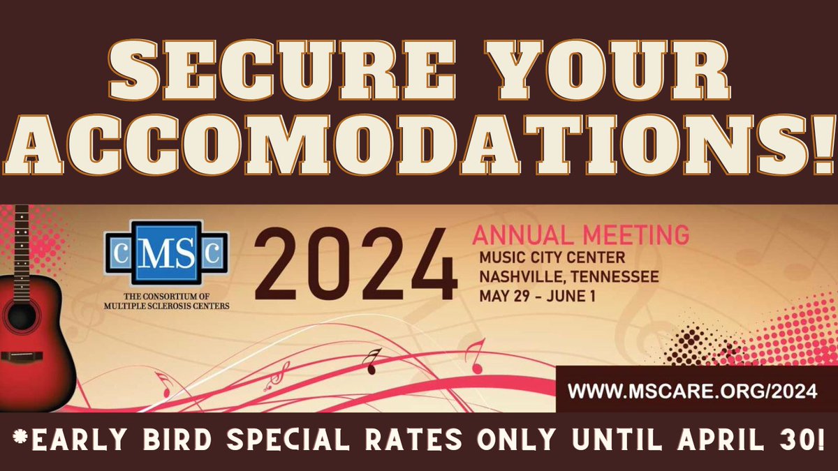 Don't miss out on securing your accommodations! All hotel reservations must be submitted by May 3. After this deadline, room rates and availability cannot be guaranteed. Early Bird Rate for registration is only until April 30! mscare.org/2024