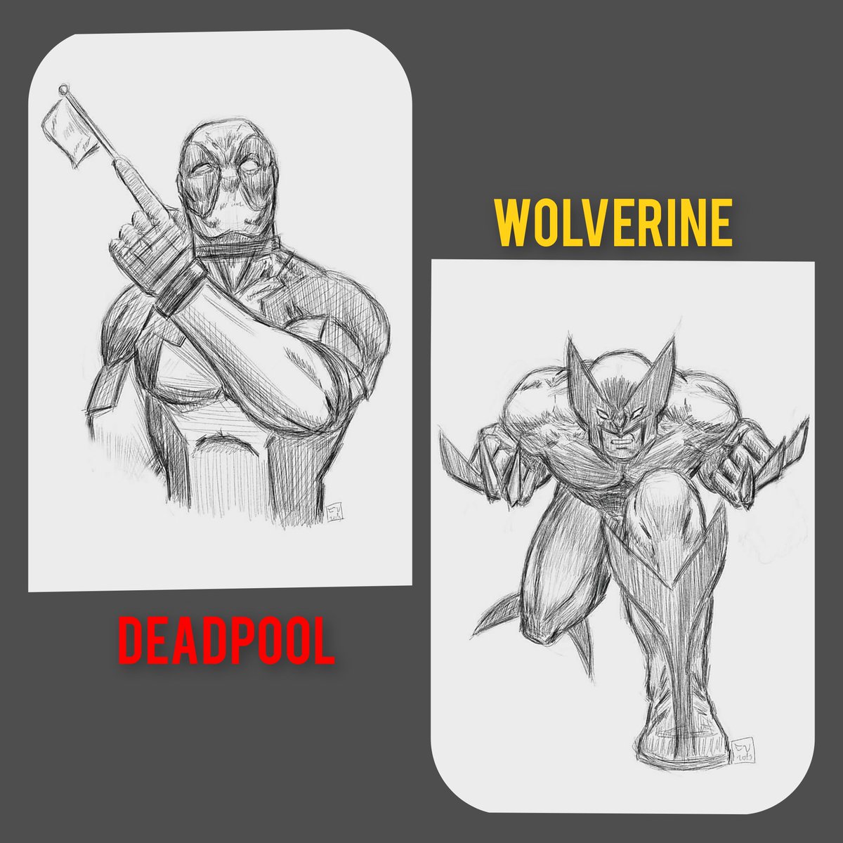 Deadpool and Wolverine #marvel #marveluniverse #deadpool #robliefeld #fabiannicieza #wolverine #lenwein #johnromitasr #fanart #deadpoolandwolverine #digitalsketch #clipstudiopaint #huiontablet