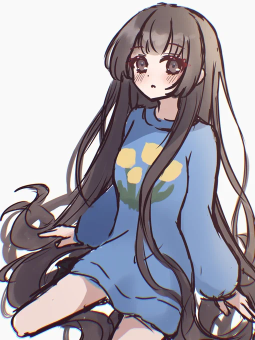 髪は長ければ長いほどいいです。 