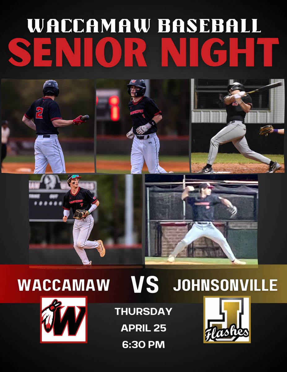 Tonight @ 6:30pm we host Johnsonville for Senior Night! Couldn’t be more proud of the type of young men you all are turning out to be. We thank you tonight for your contributions to our Program!

#1 Blake Nash
#2 Lleyton DeRenzo
#6 Jayce Heenan
#7 Ben Cohen
#20 Tyler Williams