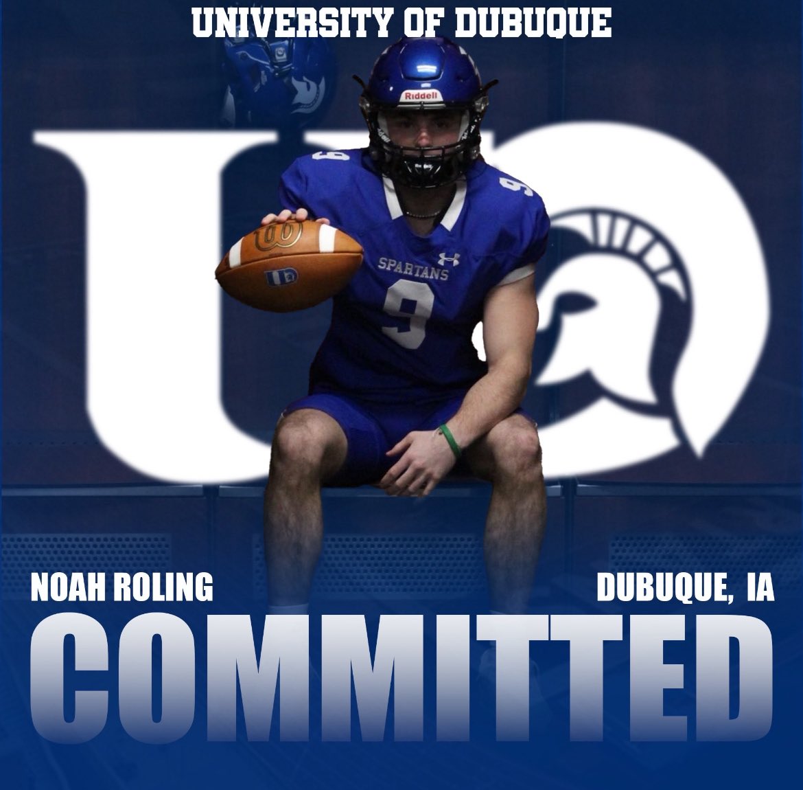 I'm beyond excited to announce my commitment to the University of Dubuque! I want to thank @coachmaiuri and the other Coaches for providing this opportunity to me, as well as Family, Coaches, Teammates, and anyone who has supported me throughout! Excited to be a Spartan!💙🤍
