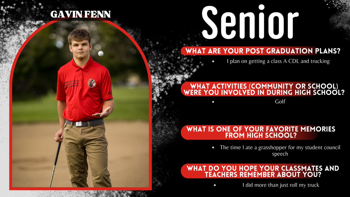 Best of luck in your future, Gavin Fenn! #classof2024 #YutanSeniors