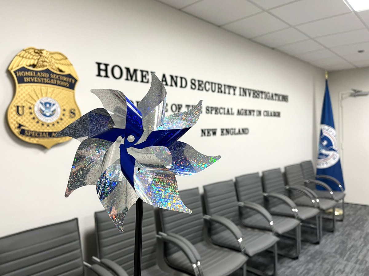 April is #ChildAbusePreventionMonth and every day our victim assistance team and our agents work to help kids and families navigate difficult times. We’re highlighting the symbol of this month, a blue pinwheel, at our offices around the six state of New England.