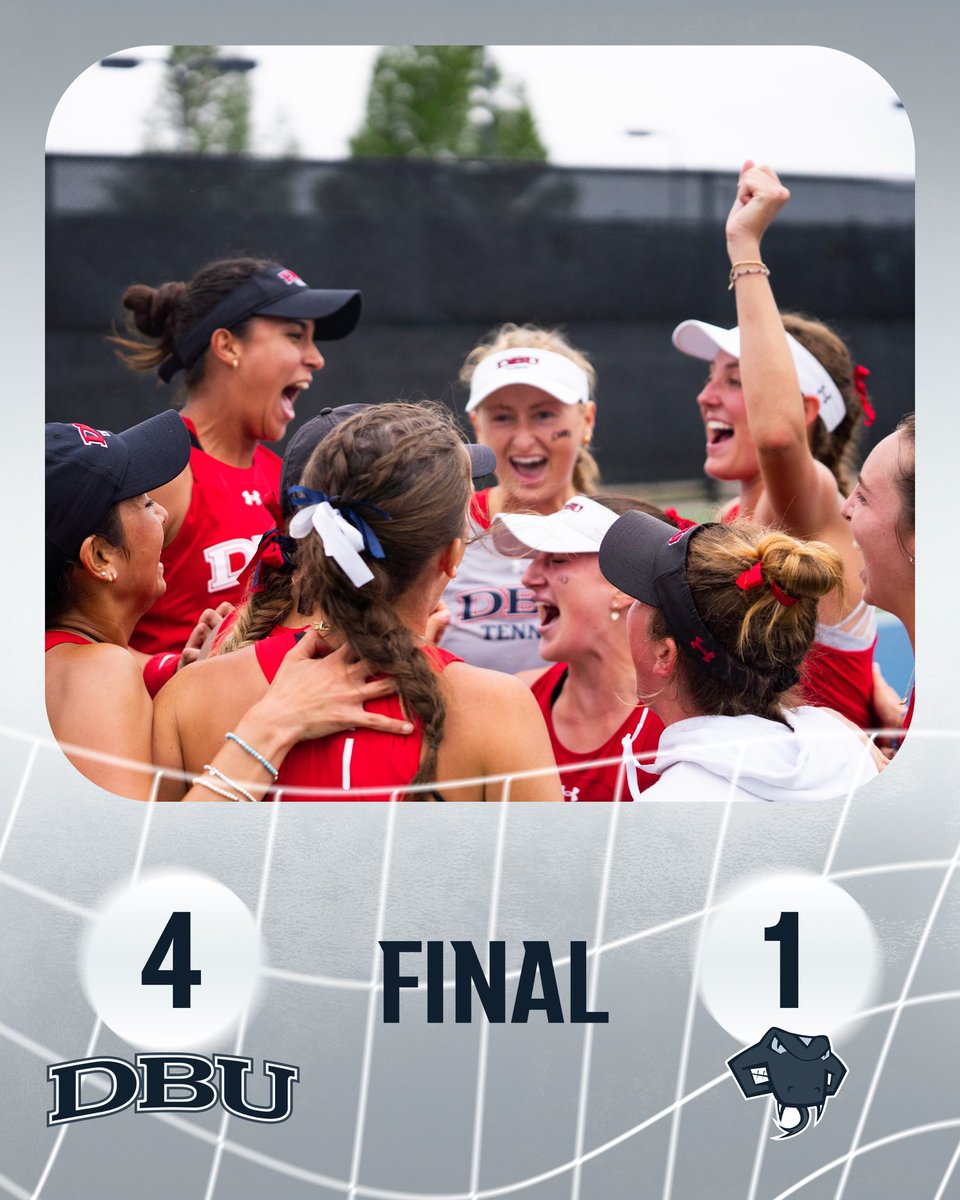 DBU_Tennis's tweet photo. ON TO THE SEMI’S‼️
#LSCConference | #DBUTennis https://t.co/ZzUQpmY1a5