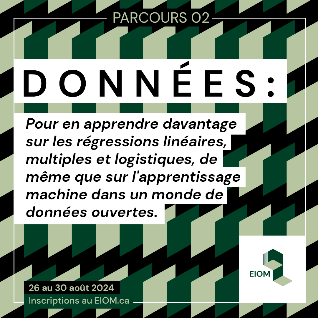 EIOM_ULaval's tweet photo. L'#EIOM2024 dévoile aujourd'hui ses 3 parcours! 

1. Méthode mixte 🛠️
2. Science des données 💻
3. Causalité et expérimentation 🧑‍🔬

Lequel choisirez-vous cette année?!

Inscriptions en cours au https://t.co/qHESVbLhTq! 

@CLESSN_UL @universitelaval @ESEIulaval @CappLaval https://t.co/kfjQcfkEwV