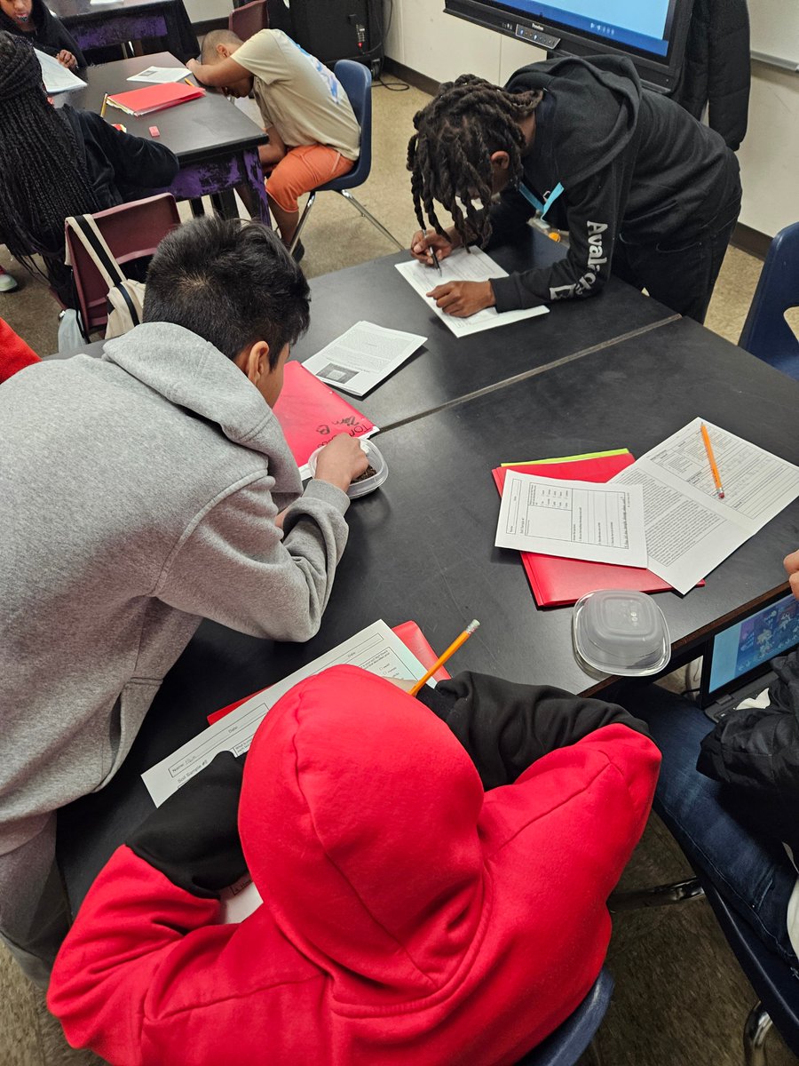 6th graders in Ms. Pegram's Science class are busy at work - they are examining the physical characteristics of soil in the lab work. Because #msmsistheplacetobe #HandsOnLearning #LearningByDoing #MiddleSchoolIsFun #ScienceIsFun #WSFCSScience #StudentEngagement