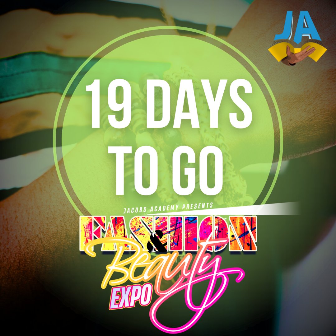 Just 19 days left! Get ready to immerse yourself in a world of glam at the Fashion & Beauty Expo 2024!

#JacobsAcademy #FashionExpo #StyleInspiration #ExpoGlam #FashionForward #Fashion #TrendSetters #SmallBusiness #SmallBusinesses #BlackBusiness #BlackBusinesses