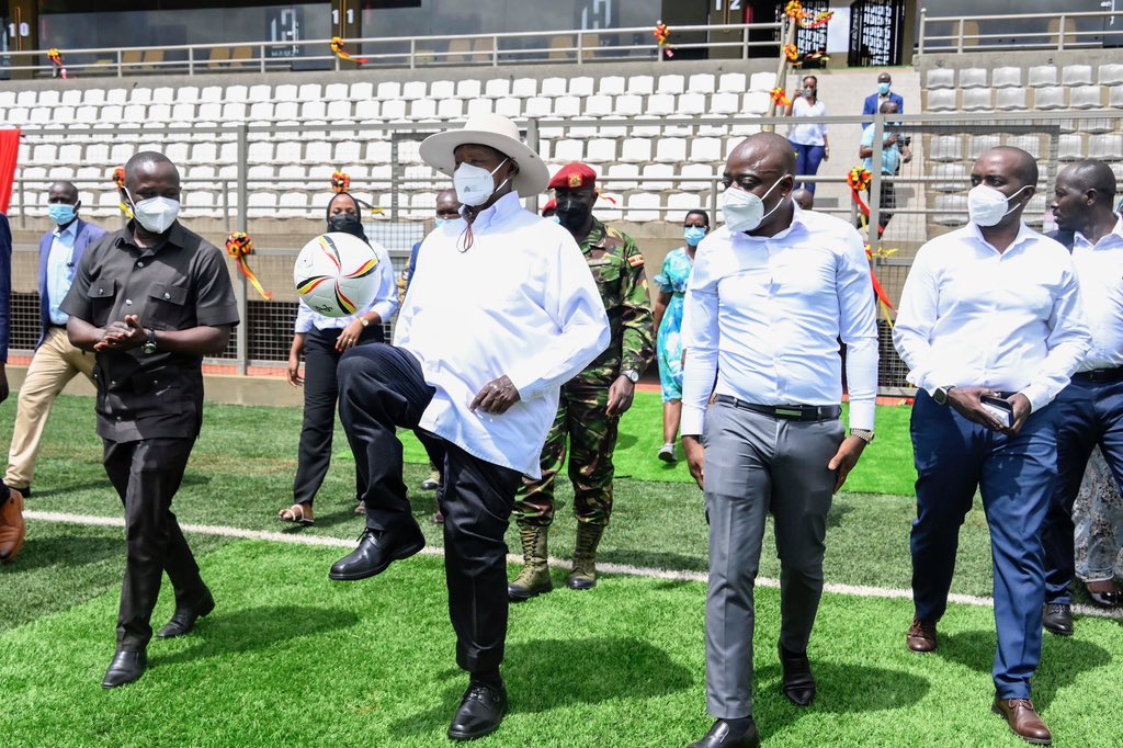 Mzee Messi. Any challenger here??? President @KagutaMuseveni for Opening your Nakivubo Studium today Godbless Uganda