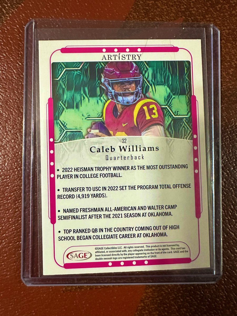 #NFLDraft Giveaway 🚨 Caleb Williams Sage Artistry 🔥 Just Follow, RT, and Like to enter‼️ Comment your fav team with a gif (optional) Winner picked 4/26 at 9pm