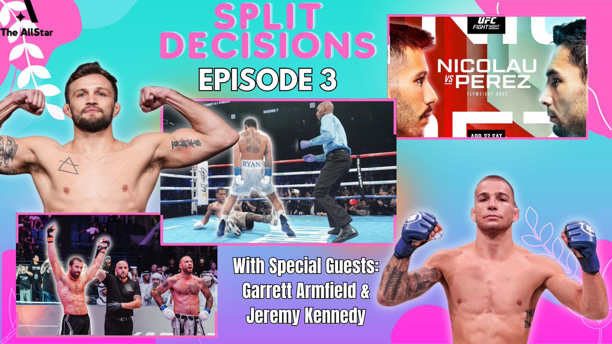 Who else has more than one guest besides Ariel 😎 UFC⭐️ + Bellator⭐️ 'Split Decisions' bringing you 2 that's right 2 BA fighters on our episode debuting Friday.