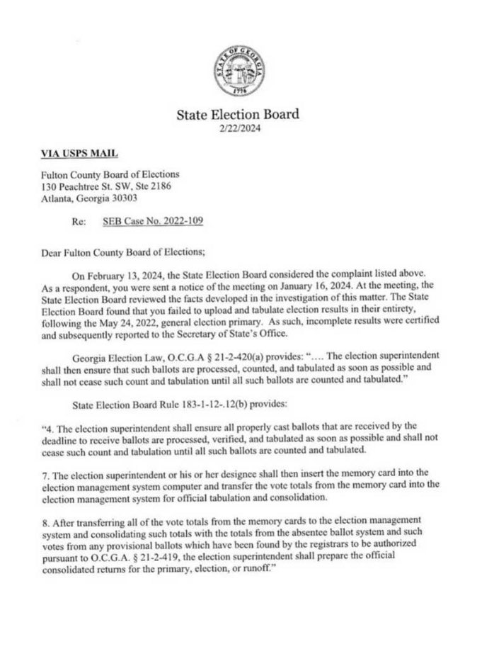 a RICO case should be brought against those conspiring to steal our elections -- not against those trying to #StopTheSteal :
Georgia's Election Board to Fulton County: 2022 Election Results Were False and now admit in writing that 2022 results should never have been certified