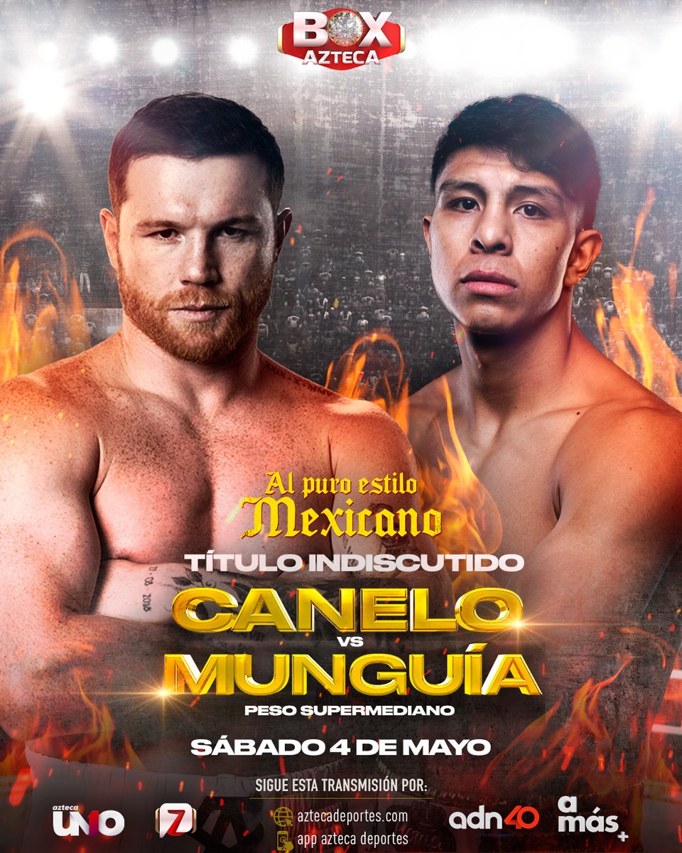 ¡Dos guerreros están cerrando entrenamientos para enfrentarse en Las Vegas: #CaneloMunguía! 

#BoxAzteca #AlPuroEstiloMexicano 🥊

📅 4 de mayo
📺 Azteca Uno, Azteca Siete, ADN 40 y a más
💻 aztecadeportes.com y app