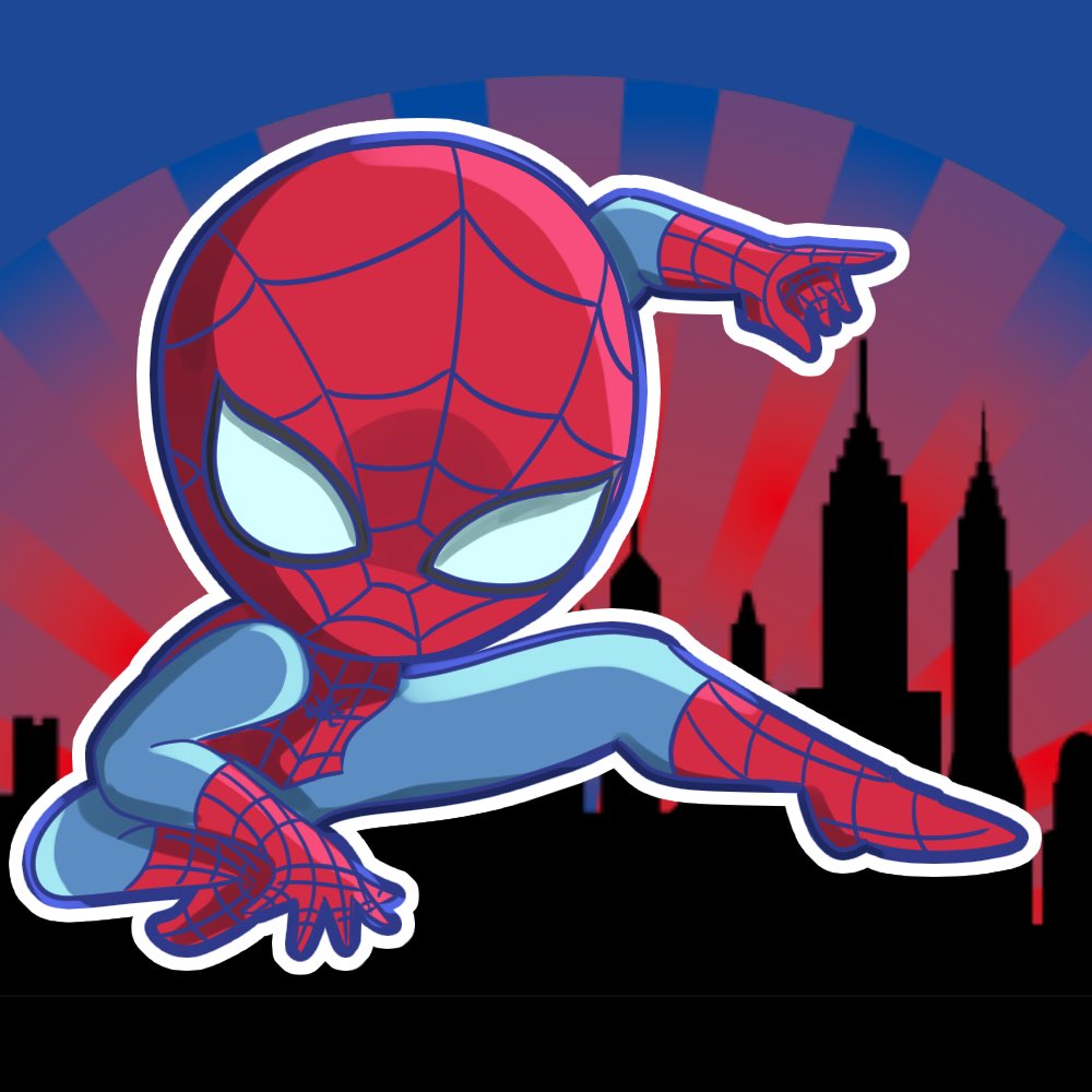 スパイダーマン 「おはよーございます٩(^‿^)۶#スパイダーマン #マーベル 」|高橋ぺんたごんのイラスト