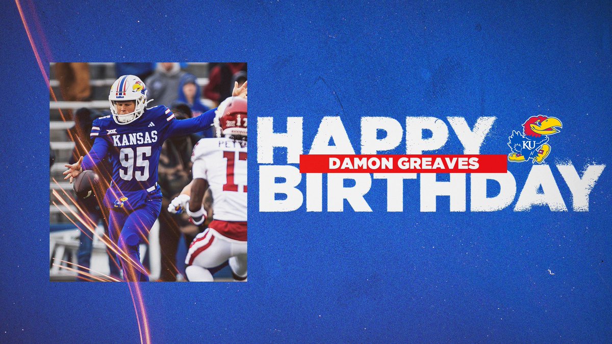 Let’s all wish our Jayhawk Family member Damon Greaves a very Happy Birthday! Damon, enjoy your special day! #RockChalkBirthday