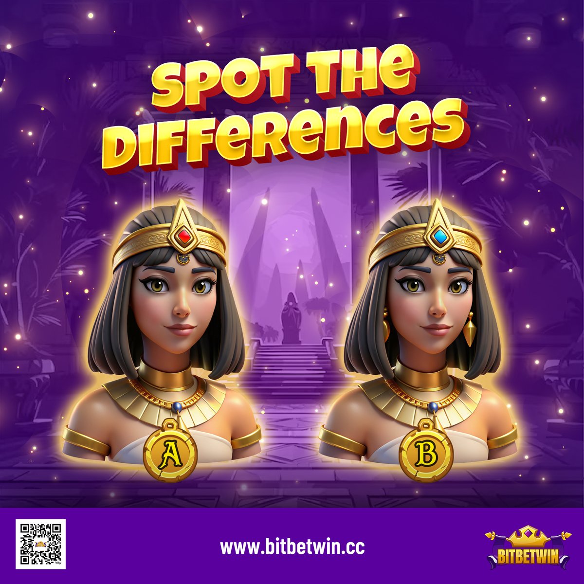 BitbetwinInfo's tweet photo. 🔍 Ready to play detective? 🔍

💎 Spot the differences between two Cleopatras and uncover the secrets of ancient Egypt! 

🧐 Comment, like, and share to win $5! 3 winners will be Cleopatra Challenge champions! 👑

.

.

#CryptoNews #Bitcoin #AFCU23 #AvengersEndgame #BitBetWin https://t.co/I0Vr11A1jR