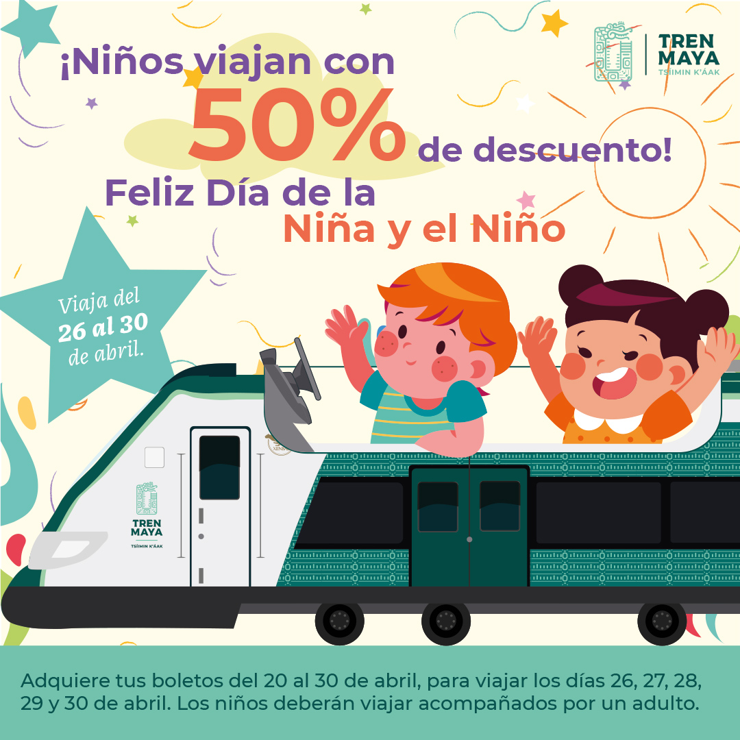 ¡Porque ser niño es lo más increíble del mundo! 🌍🚆✨ ¡Feliz día del Niño! Festeja a tus pequeños y vive la experiencia de viajar en Tren. ¡Súbete al Tren y vuelve a ser niño! #TodosSomosNiños #ViajaMéxico