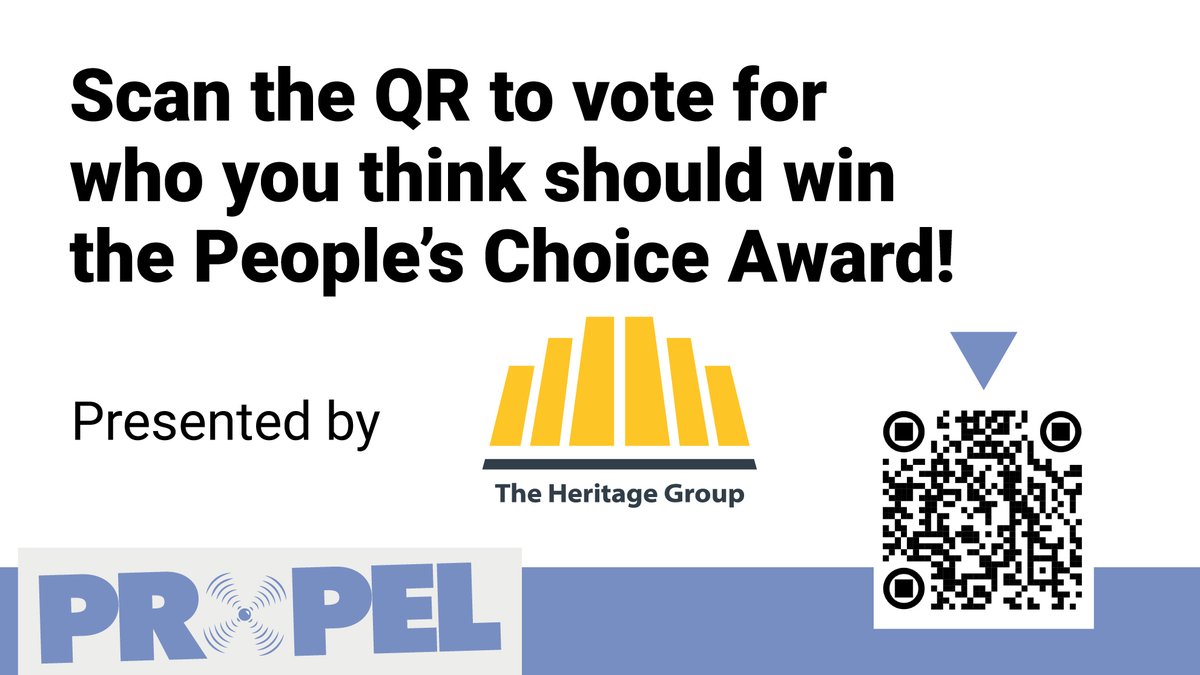 Are you watching the Propel livestream? Are you feeling inspired by the pitches? Vote for the People's Choice Award, presented by @INHeritageGroup! The amount raised will go directly to the winner. VOTE ⤵️ bit.ly/4a8LixX